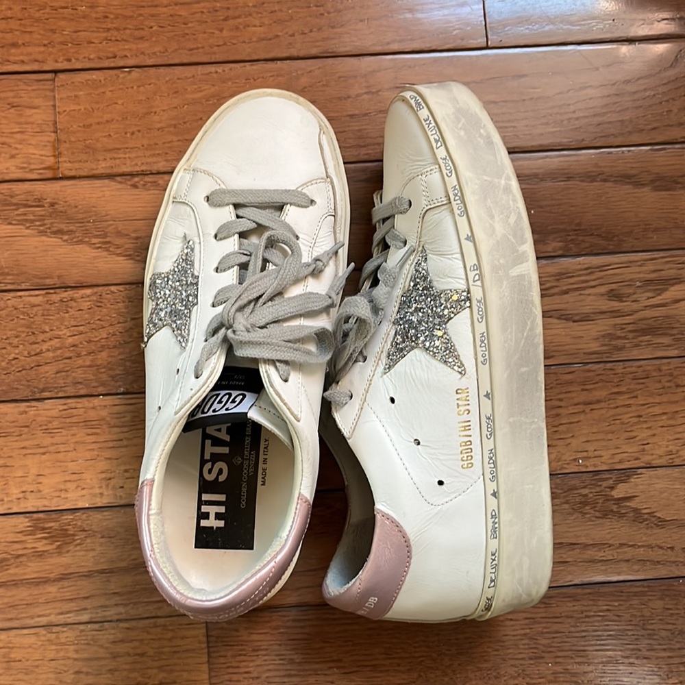 Golden Goose HI STAR sneakers white/pink/silver